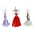 Подставка для ювелирных украшений в виде платья, 22см, металл, полиэстер, полистоун, 3 цвета 504585